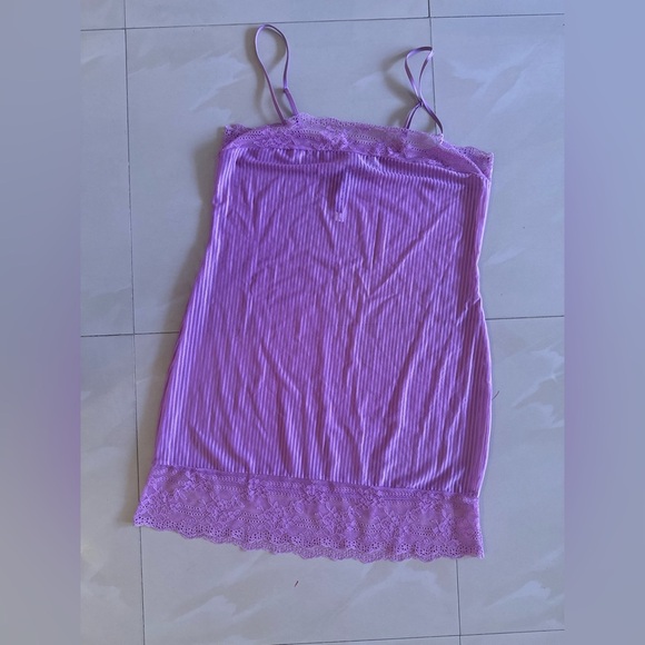 Adore Me Women’s Slip Purple Mulberry XL Jeanne Bodycon Slip New Lace Comfy - Picture 12 of 15